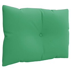 Avis vidaXL Coussins de palette lot de 3 vert tissu