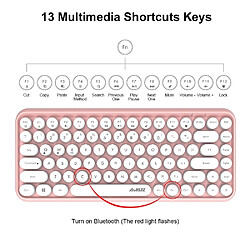 Universal Clavier sans fil à deux modes 308i, clavier circulaire à 84 touches Bluetooth pour/IOS/| clavier (vert) pas cher