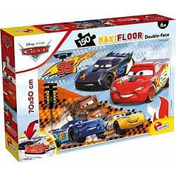 Lisciani, Maxi Puzzle pour enfants a partir de 6 ans, 150 pièces, 2 en 1 Double Face Recto / Verso avec le dos à colorier - Disney Cars - 91805