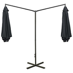 Acheter Maison Chic Parasol Jardin | Parasol double avec mat en acier Anthracite 600 cm - GKD26415