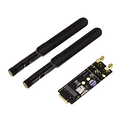 Acheter Kalea-Informatique Adaptateur Extender M2 Bkey + SIM vers M.2 B Key pour carte module 3G 4G 5G - Avec 2 antennes