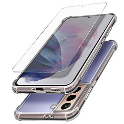 Avizar Pack Protection Samsung Galaxy S21 Coque Souple + Verre Trempé Transparent