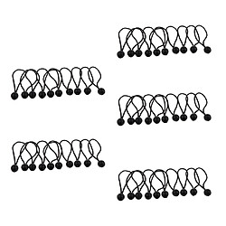 50 Pièces 16cm Heavy Duty Ball Bungee Cord Attachez Cord Cordons Bretelles noir