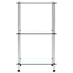 vidaXL Étagère 3 niveaux Transparent 40x40x67 cm Verre trempé