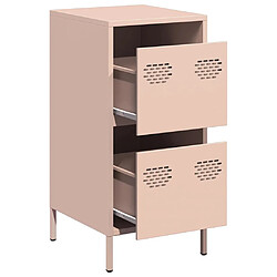 Avis vidaXL Buffet rose 35x39x73,5 cm acier laminé à froid