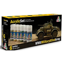 Set Peintures Chars Alliés 2.GM Italeri