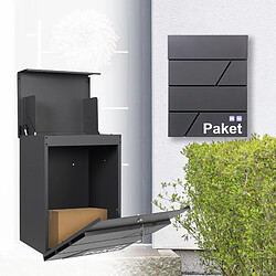 ML DESIGN MODERN LIVING Boîte aux lettres pour colis en acier anthracite Boîte aux lettres pour colis Bo