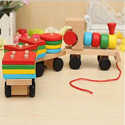 Avis Universal Bois Solide Empilement Train Enfants Blocs Jouets Plaisirs Véhicules Plaques Jeux Jouets éducatifs pour les enfants Cadeaux d'anniversaire | Modèles Outils de construction Ensembles