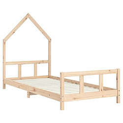 Avis Maison Chic Lit simple Cadre de lit pour enfants,Lit d'Enfant Moderne 90x200 cm bois de pin massif -MN74385