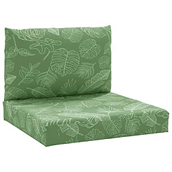 Maison Chic Lot de 2 Coussins Confort,Coussins de palette motif de feuilles tissu Oxford -GKD10852