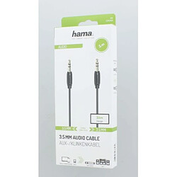 HAMA Câble audio, jack mâle 3,5 mm/con. mâle, stéréo, doré, ultrafin, 5,0 m