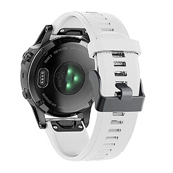 Bracelet en silicone sport avec boucle noire blanc pour votre Garmin Fenix 5