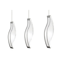 Luminaire Center Suspension Sintesys Blanc, Chrome poli pas cher