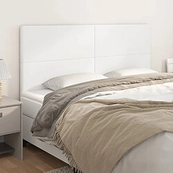 Maison Chic Lot de 4 Têtes de lit design pour chambre - Décoration de lit Blanc 90x5x78/88 cm Similicuir -MN36148