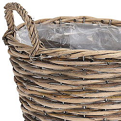 Cache-pot en osier panier panier avec supports pour plantes fleurs 27x27 cm pas cher