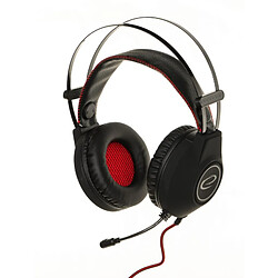 Esperanza EGH440 Casque avec microphone Bandeau Noir, Rouge