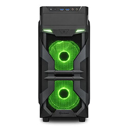 Sharkoon VG7-W Boîtier PC Gamer 2xUSB 3.2 Acrylique ATX Midi-Tour Vert