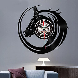 Universal Horloge de disque de cheval horloge lumineuse vin horloge murale murale pour kic art déco pas cher