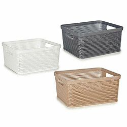 Kipit Panier Multi-usages Plastique 2,5 L 24,5 x 10,4 x 18,5 cm (18 Unités)