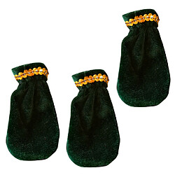 3pieces pleuche piano sustain pédale couverture pied manchon protecteur pad vert pas cher