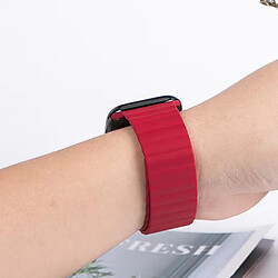 Bracelet en silicone MUTURAL résistant à la transpiration, réglable, magnétique, rouge pour votre Apple Watch Series 7 41mm/6/5/4/SE 40mm/3/2/1 38mm