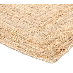 Pegane Tapis rectangulaire, moquette carpette en jute tressé coloris naturel - Longueur 230 x Profondeur 160 x Hauteur 0.5 cm