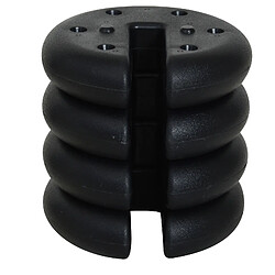 Acheter Outsunny Lot de 4 poids de lestage rond pour tonnelle barnum tente dim. Ø 25 x 6H cm HDPE noir