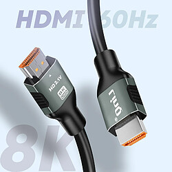 Avis Câble HDMI 2.1 Ultra HD Résolution 8K / 60Hz Longueur 1m LinQ Noir