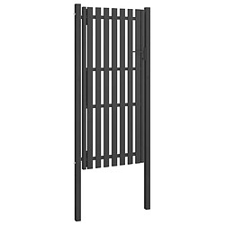 vidaXL Portail de clôture de jardin Acier 1x2,5 m Anthracite