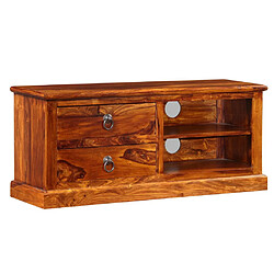 Helloshop26 Meuble télé buffet tv télévision design pratique bois massif de sesham 90 cm 2502182 pas cher