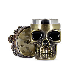 Grinder Skull Tête de mort 3 parties Or