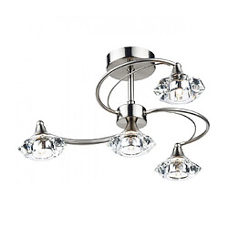 Luminaire Center Luther Plafonnier Chrome Satiné 4xG9