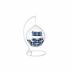 Avis Fauteuil de jardin suspendu DKD Home Decor Blue marine Blanc Aluminium rotin synthétique 90 x 70 x 110 cm (107 x 107 x 198 cm)