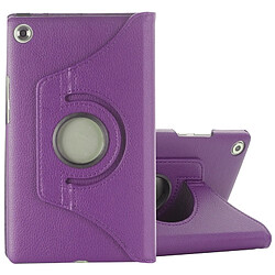 Wewoo Housse Étui Violet pour Huawei MediaPad M5 8.4 pouces Litchi Texture PU en cuir avec support rotatif et fonction de veille / réveil