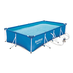 Bestway Piscine tubulaire rectangulaire stell pro frame 4.00 x 2.11 x h.0.81 m Piscine steel proframe 400 x 211 cm 56424 bestway