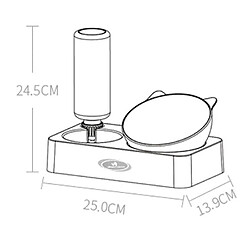 Avis 2 EN 1 Gamelle pour Chat Surélevé Avec Distributeur Automatique Alimentation réglable