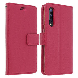 Avizar Housse Xiaomi Mi 9 SE Étui Folio Portefeuille Soft Touch Support Vidéo Rose