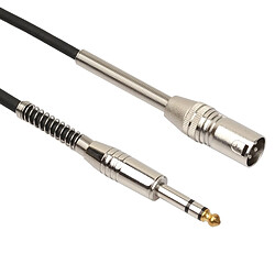 Wewoo Câble 30cm XLR 3-Pin Mâle à 1/4 pouce 6.35mm Femelle Plug Stéréo Microphone Cordon Audio