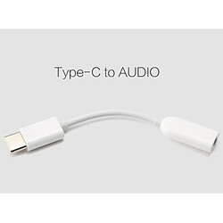 Wewoo Câble pour iPhone, Galaxy, Huawei, Xiaomi, LG, HTC et autres smartphone d'adaptation Xiaomi USB-C / Type-C vers audio original, longueur de câble: 9 cm,