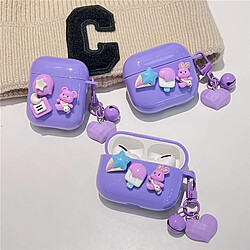 GUPBOO Airpods Coque Housse Étui Protecteur Compatible pour AirPods 3-Ins lapin en trois dimensions