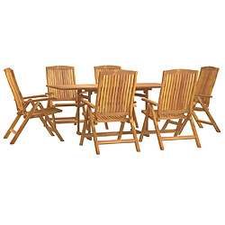 Avis Salle à dîner de jardin 7 pcs,Table et chaise à manger Bois de teck solide -MN61123