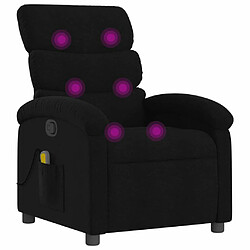 Maison Chic Fauteuil de massage inclinable,Fauteuil luxe de relaxation Noir Tissu -MN44741