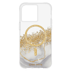 Coque MagSafe pour iPhone 15 Pro Max Design Marbre et Paillettes Case Mate Karat