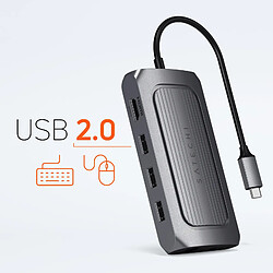 Hub USB C vers HDMI, 3x USB, USB-C 100W, Ethernet, Cartes, Audio Jack Satechi pas cher