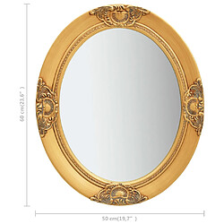 vidaXL Miroir mural style baroque 50x60 cm Doré pas cher