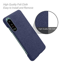 Coque en TPU + PU Tissu Enduit Bien Protégé bleu pour votre Sony Xperia 5 III