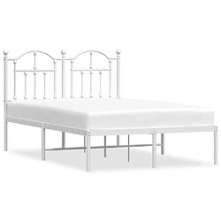 Maison Chic Lit adulte - Cadre de lit métal avec tête de lit pour chambre blanc 120x200 cm -MN87147