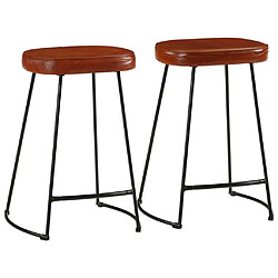 vidaXL Tabourets de bar lot de 2 marron foncé 41x29x62 cm