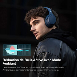 Acheter Écouteurs sans fil à réduction de bruit active Edifier WH700NB, Bluetooth 5.3 - Bleu marine