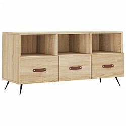 Maison Chic Meuble TV scandinave - Banc TV pour salon chêne sonoma 102x36x50 cm bois d'ingénierie -MN65590